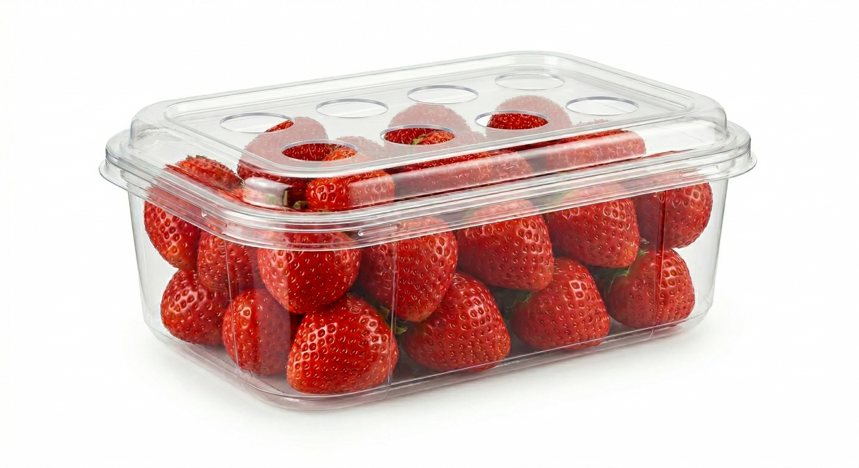 Plastikiniai indeliai braškėms